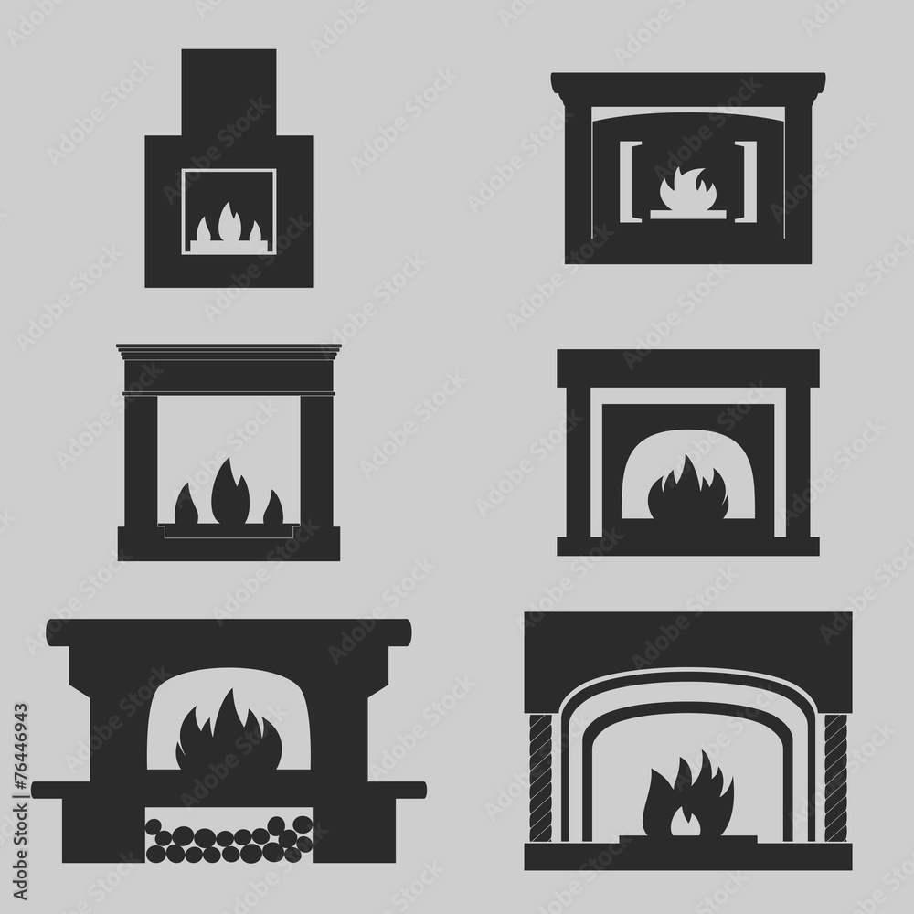 Fireplaces Icons Fireplaces Icons