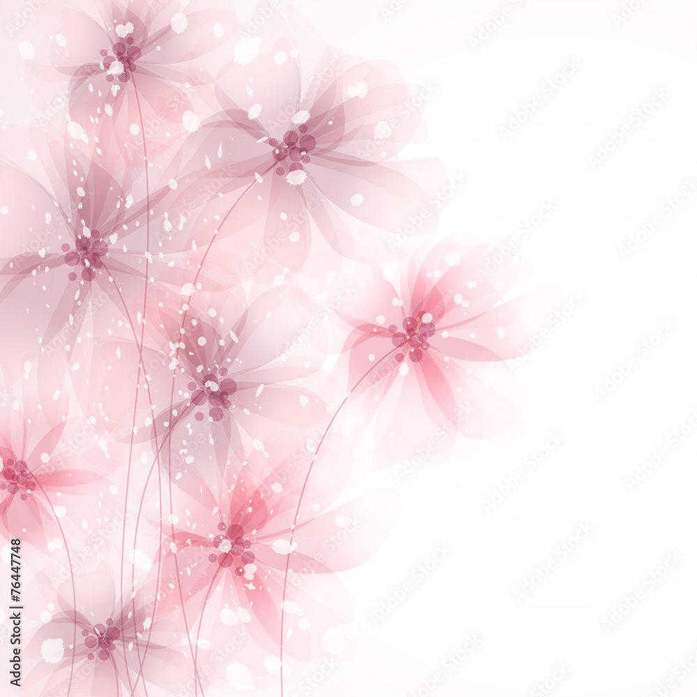 vector background with flowers