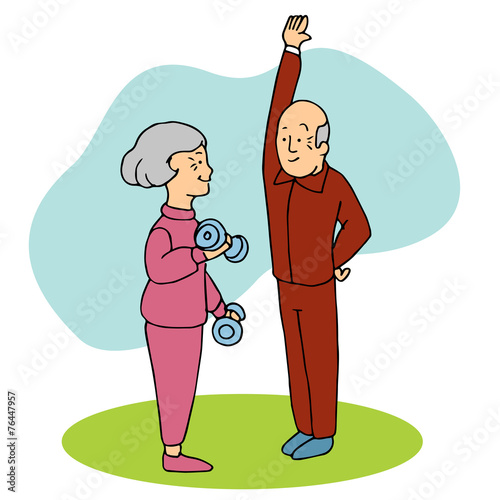 Seniors Working Out