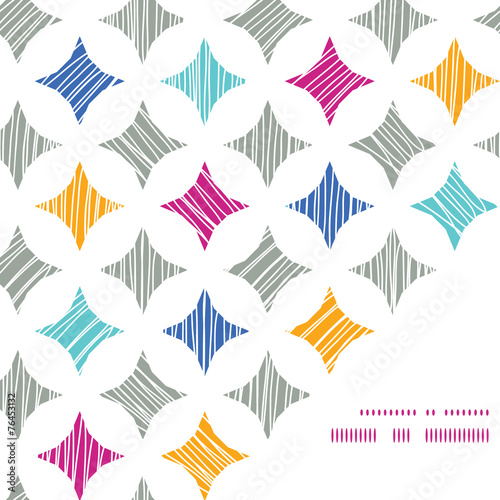 Vector colorful marble textured tiles frame corner pattern