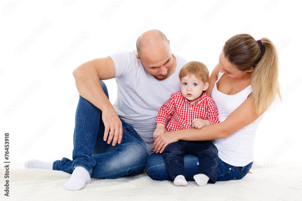 Happy family with baby. Happy family with baby.