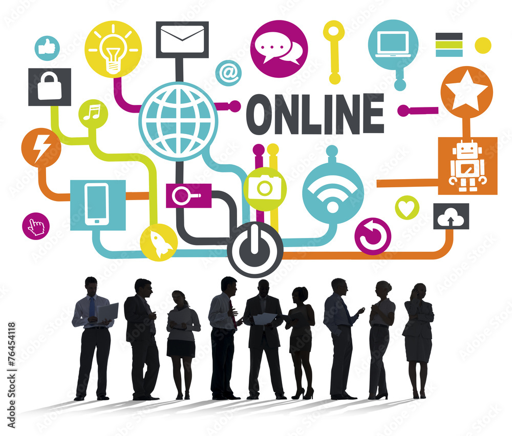 Global Online Communication Social Networking Technology Concept Global Online Communication Social Networking Technology Concept