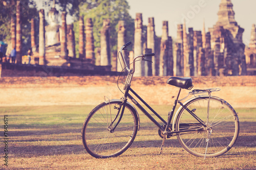 Vintage bicycle in Sukhothai Historical Park, Thailand