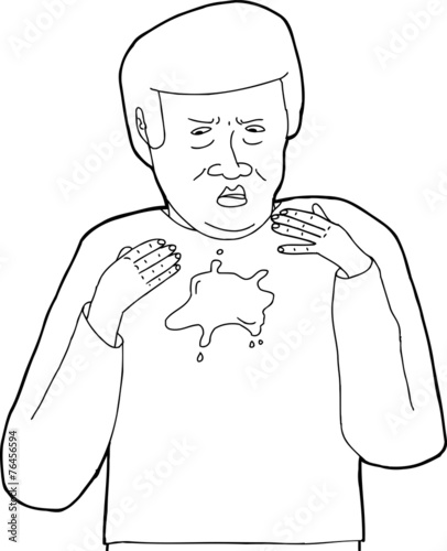 Outline of Mess on Shirt