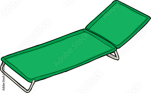 Green Cloth Lawn Chair