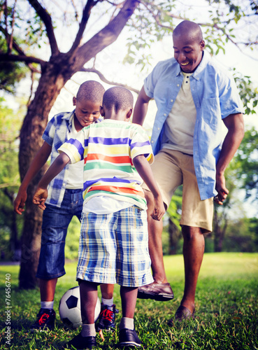 African Family Happiness Holiday Vacation Activity Concept