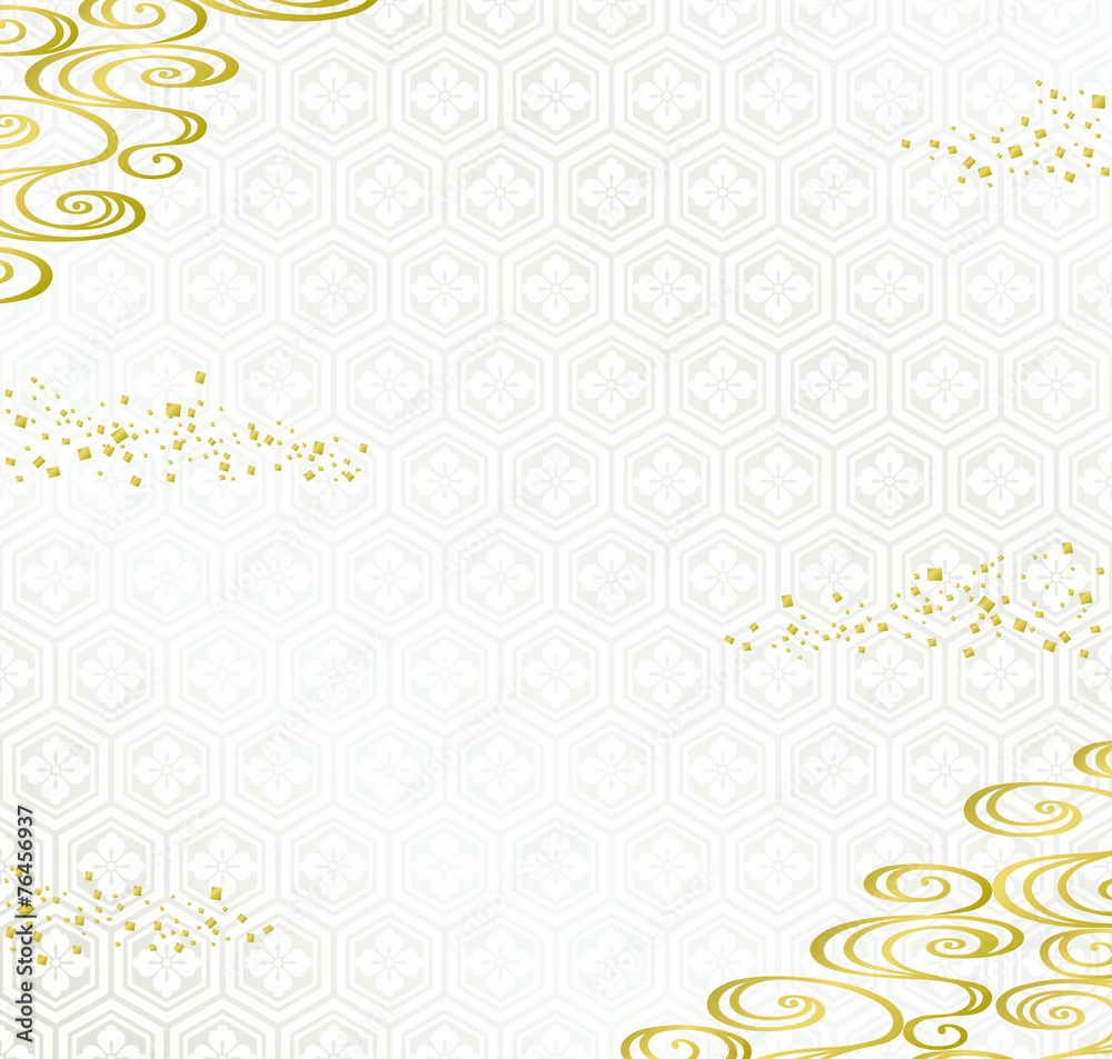 金箔と和波和風背景stock Vector Adobe Stock
