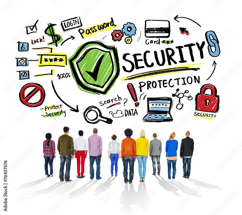 Ethnicity People Looking Up Security Protection Firewall Concept Ethnicity People Looking Up Security Protection Firewall Concept