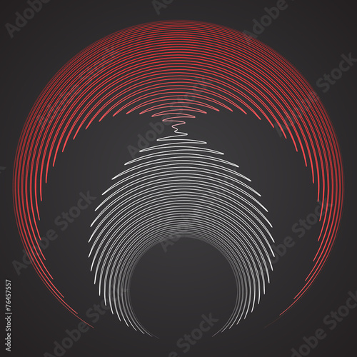 half moon abstract with solo line