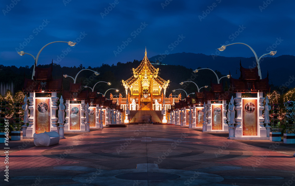 Ho kham luang northern thai style building in royal flora expo,C