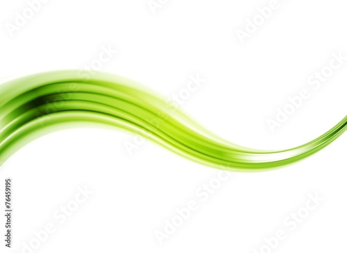 Green wave abstract vector background