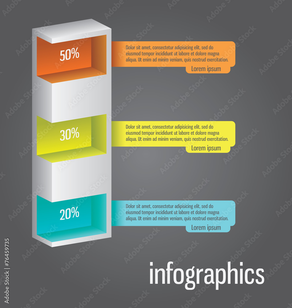 Column like diagram, can be used for infographics, websites elem Column like diagram, can be used for infographics, websites elem