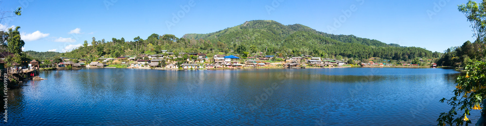 Panorama Ban Rak Thai Village, a Chinese settlement in Pai