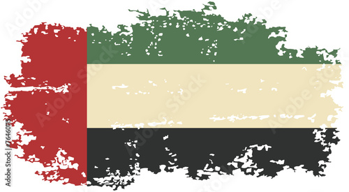 United Arab Emirates grunge flag. Vector