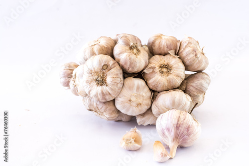 Garlic on white Background