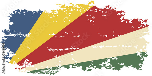 Seychelles grunge flag. Vector illustration.