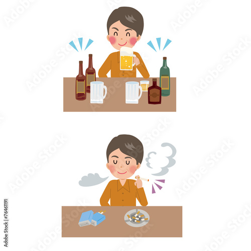 たばこ　男性　お酒