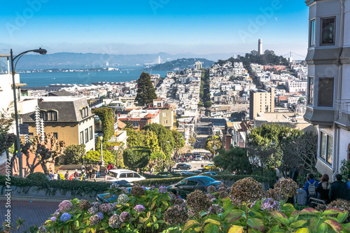 Canvas Print Panoramic view of San Francisco from above