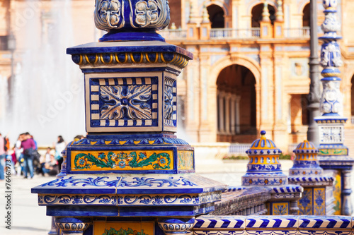 Closeup of Plaza de Espana