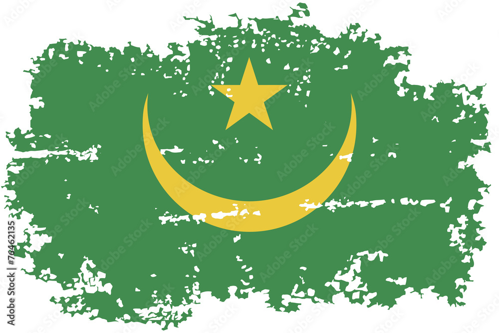 Mauritania grunge flag. Vector illustration. Mauritania grunge flag. Vector illustration.