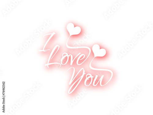 Beautiful text design of I Love You.