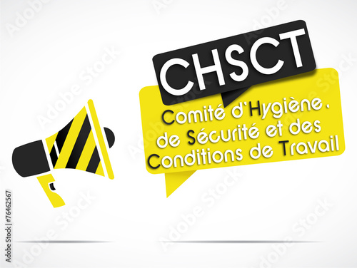 mégaphone jaune/noir : chsct