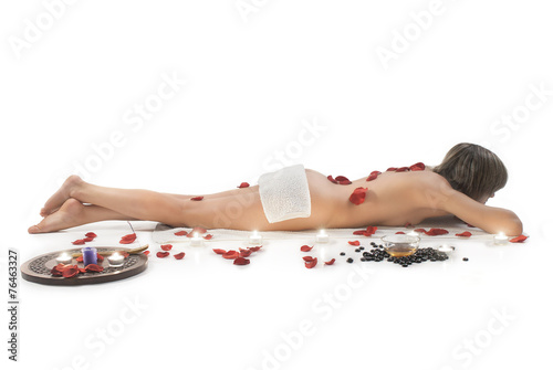 Naked Woman Having Spa Treatment