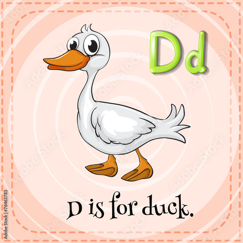 A letter D for duck