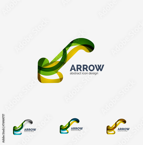 Clean moden wave design arrow logo