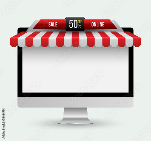 Computer monitor with awning.