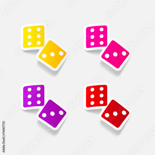 realistic design element: dice