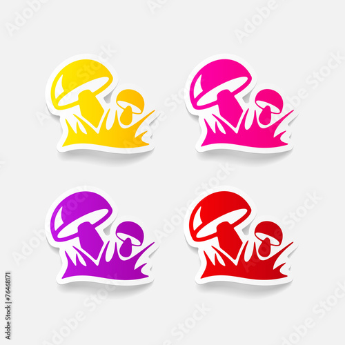 realistic design element: mushrooms