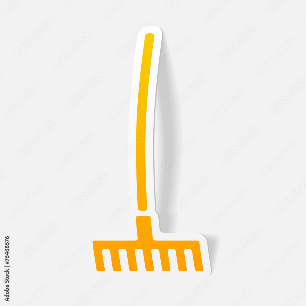 realistic design element: rake realistic design element: rake