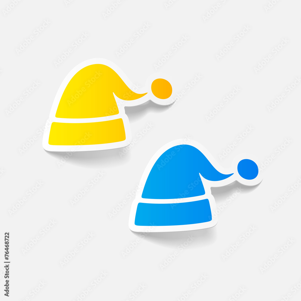 realistic design element: santa hat realistic design element: santa hat