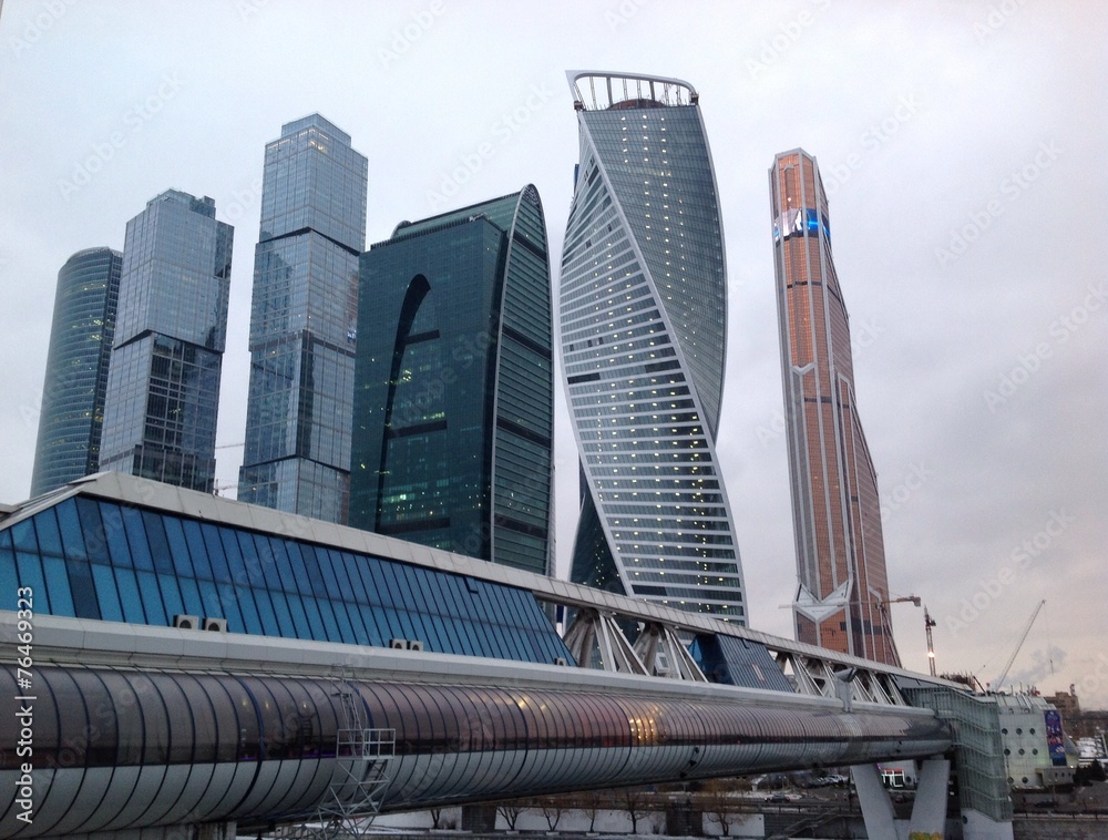 Naklejka premium вид на Москва-сити