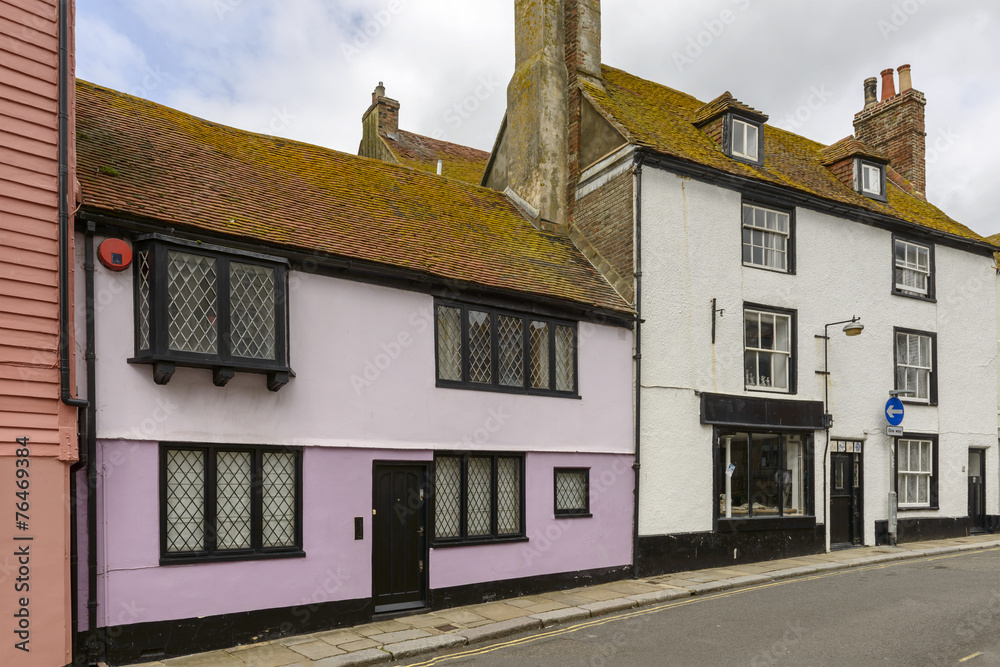 old pink cottage at Hastings