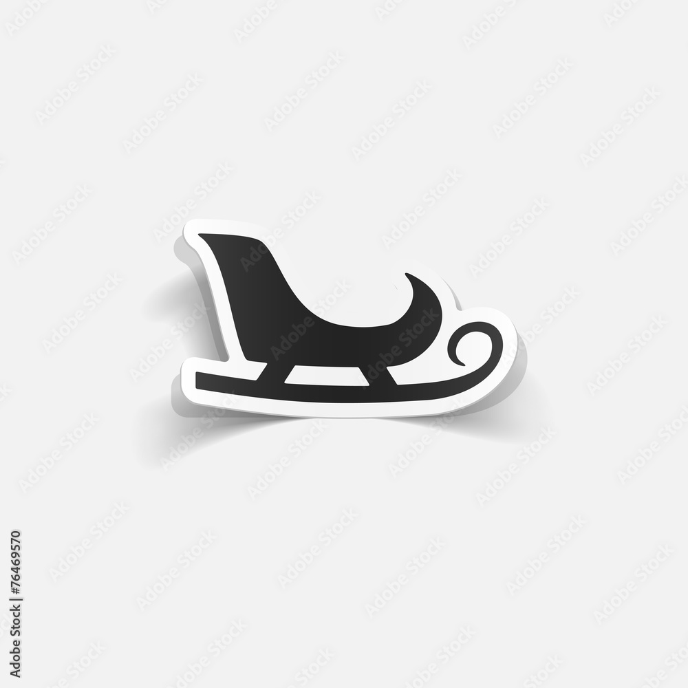 realistic design element: sledge realistic design element: sledge