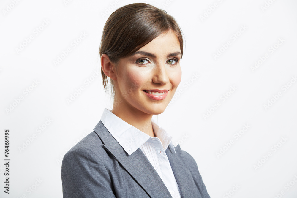 Business woman portrait isolated on white Business woman portrait isolated on white