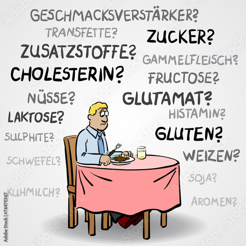 Cartoon: Was kann man eigentlich noch essen? / Vektor