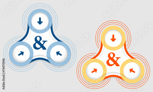 Two vector objects and ampersand