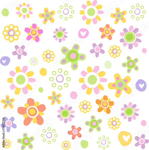 Wallpaper Mural Cute floral ornament Torontodigital.ca