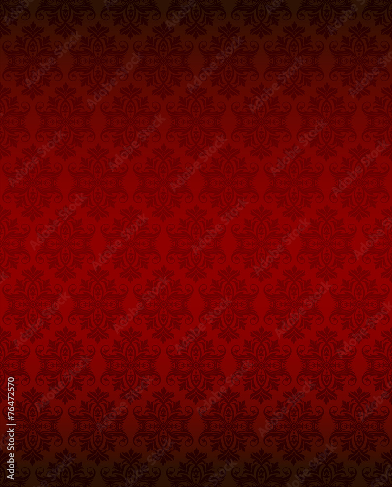 Luxury seamless red floral wallpaper