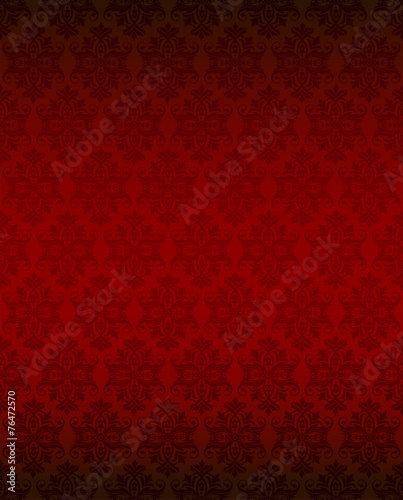 Luxury seamless red floral wallpaper