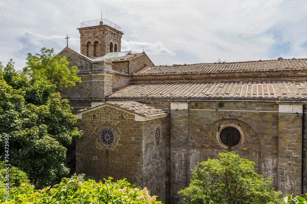 medieval church in Cortona, Tuscany, Italy
