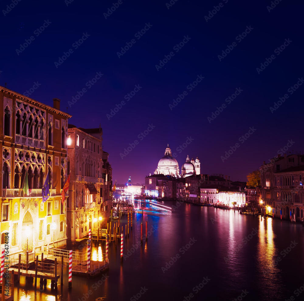 Grand Canal on a clear night