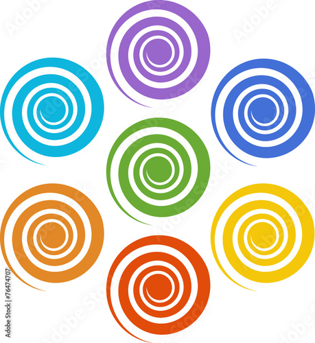 Spiral Chakras, Cosmic Energy Centers, Color