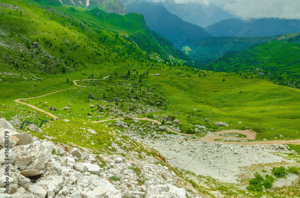 Amazing scenery of Dolomites, Dolomitic Alps, Italy