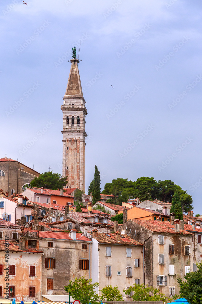Rovinj old town in Adriatic  sea coast of Croatia