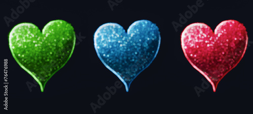 Three Heart Bokeh