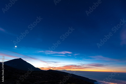 Sonnenuntergang im Teide Nationalpark auf Teneriffa